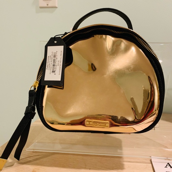 Cosmetic Case Foley + Corinna Rose Gold 8.5” Zippered - Picture 2 of 6